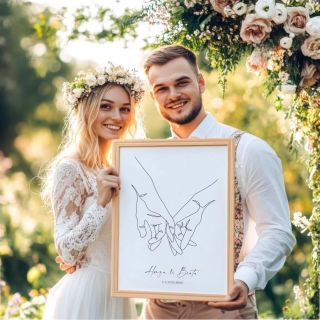 💑 Ruku v ruce... a napořád. Plakát, který řekne vše – beze slov. 🎁 Ideální dárek pro novomanžele, který jim zůstane navždy...